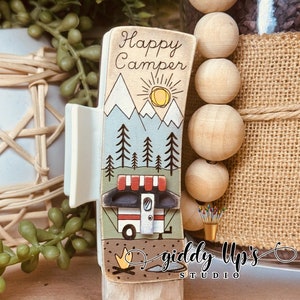 Fichier SVG de pince à cheveux camping-car pop-up | Grand fichier SVG pop-up campeur | Designs SVG Camping | GiddyUpStudio | giddyupsstudio | Fichier svg Glowforge