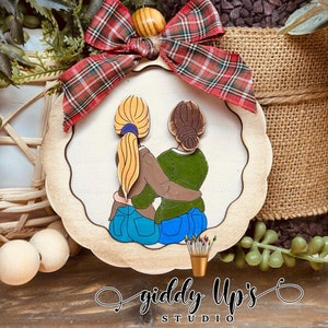 Adorno intercambiable SVG para mejor amiga / Diseños de adornos SVG para mejores amigas / Adorno para hermana SVG / Glowforge SVG / GiddyUpsStudio