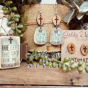 Kreuz Ohrring Haarspange Bundle SVG | Laser-Schnitt-Datei | Jesus Ohrring SVG | Ostern Ohrringe SVG | Glowforge-Dateien | Giddyupstudio | Kreuz svg