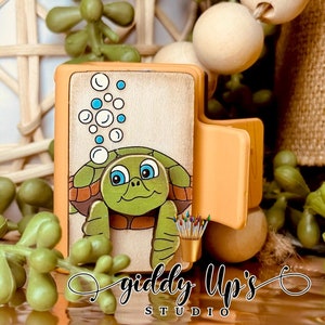 Archivo SVG de pinza para el cabello con forma de tortuga marina / Archivo cortado con láser de pinza para el cabello con forma de tortuga marina / Pinza para el cabello de playa / GiddyUpsStudio / Archivo SVG de pinza para el cabello para mamá
