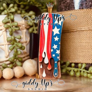Fermaglio per capelli con bandiera americana in formato SVG / File fermaglio per capelli SVG per il Memorial Day del 4 luglio / File fermaglio per capelli patriottico Glowforge in formato SVG / GiddyUpStudio