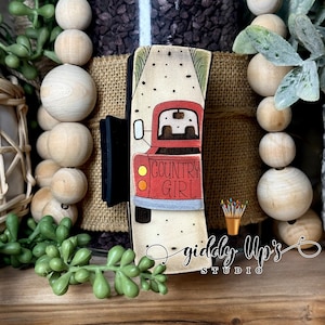 Country Girl Truck Hair Clip SVG | truck SVG File for Claw Clips | SVG Unique Design | Giddy up studio | Glowforge Truck | Giddyupsstudio
