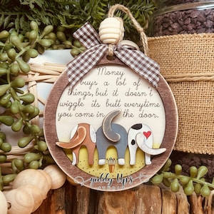 Hund Hintern Ornament SVG-Datei | Weihnachtsschmuck SVG-Datei für Glowforge | Haustier Ornament SVG Schnitt Datei | GiddyUpStudio | Glowforge Hundeliebhaber