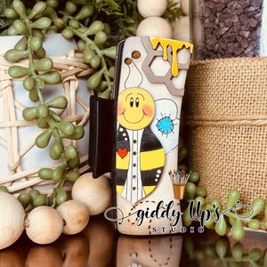 Bijenhaarclip SVG | Lasergesneden bestand | Glowforge-haarspeldjes | Hommelhaarclip SVG | GiddyUpsStudio | Bee lasergesneden bestand | Glowforge Bee