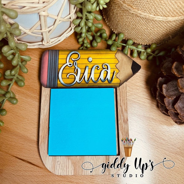 Sticky Note Pad Holder SVG | Teacher SVG File | End of School | Teacher Gift SVG | Gift for Teachers | Teacher Appreciation | GiddyUpsStudio
