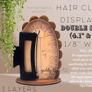 Haarclip displaystandaard SVG | Sieraden geeft SVG-bestanden weer | Glowforge-haarclip | Haarclipstandaard SVG | Svg-bestand weergeven | GiddyUpsStudio