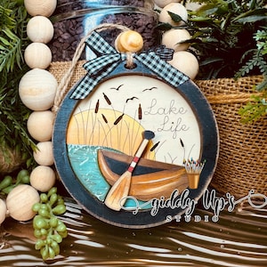 See Leben Ornament SVG-Datei | Glowforge SVG Weihnachtsschmuck-Datei | Outdoor Ornament svg Datei | Camping SVG-Datei | GiddyUpsStudio