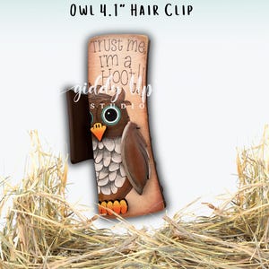 Pince à cheveux hibou SVG | Fichier SVG huée hulotte | Fichier de coupe hibou Glowforge | Téléchargement de conception numérique | GiddyUpsStudio | Fichier SVG amateur de hibou