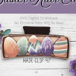 Osterei Haarspange SVG | Ostern SVG-Datei | Glowforge Osterhuhn | Digitales Design Download | GiddyUpsStudio | Huhn SVG-Datei