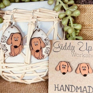 Orecchini Dog Bundle SVG / File di taglio laser / Orecchini Dog Mom SVG / File di orecchini Glowforge Pet / File di taglio orecchini animali / Giddyupsstudio