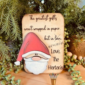Arquivo SVG de Cartão-Presente de Papai Noel | Arquivos SVG para Porta-Cartão-Presente | Arquivo SVG para Porta-Cartão-Presente de Natal | Giddyupstudio | Cartão de Papai Noel Glowforge