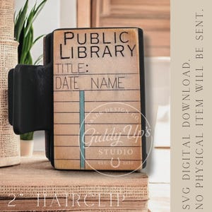 Piccola forcina per capelli da biblioteca in formato SVG / Fermaglio per capelli da lettura in formato SVG / Disegni SVG per libri / Fermagli per capelli Glowforge / Giddy Up's Studio / Libro da lettura in formato SVG