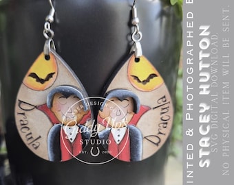 Halloween Earring SVG File: Digital Download| Laser Cut Design