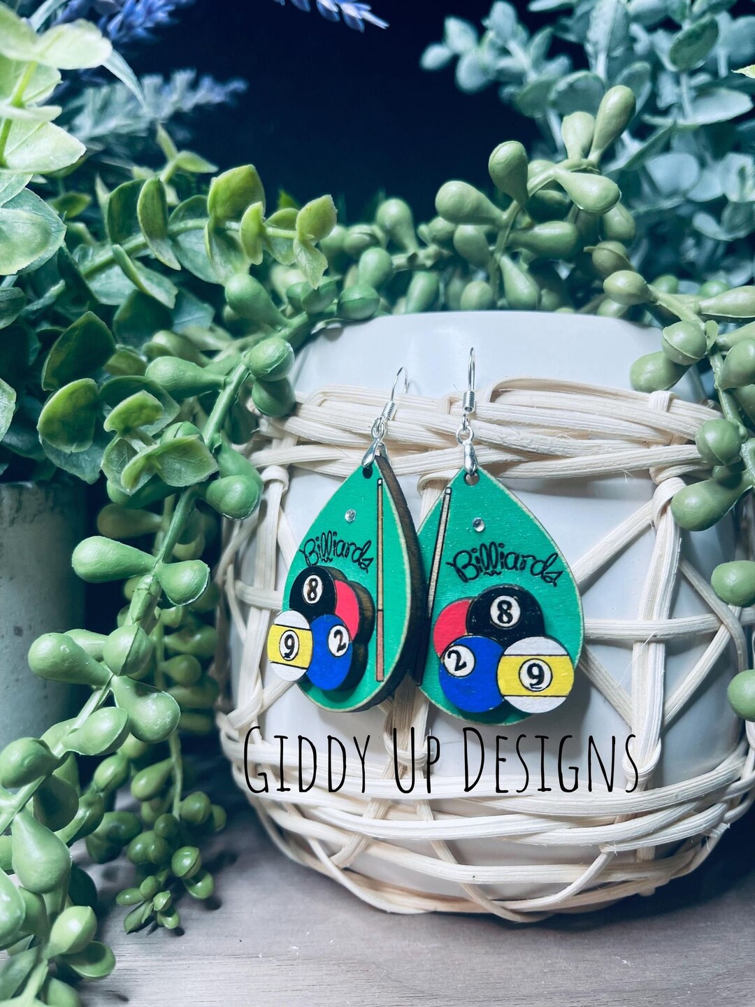 Billards Eight Ball Earring SVG Earrings Pool Game SVG Etsy