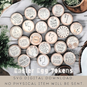 Easter Egg Tokens SVG: Laser Cut File for Glowforge