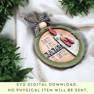 Chicken Christmas Ornament SVG File | Glowforge Laser Cut File image 6