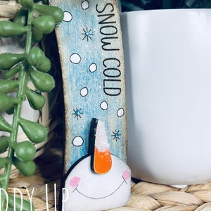 Sneeuwpop neushaarclip SVG | Lasergesneden bestand | Kerst Glowforge-klauwclips | Kersthaarclip | Kerst-svg-haarclip | GiddyUpStudio