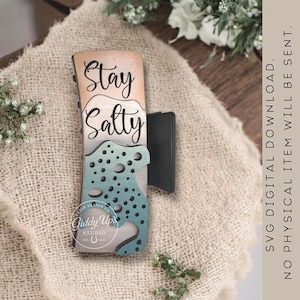 Enhance your beach vibes with our Stay Salty Hair Clip Design! Perfect for ocean lovers and those who cherish sunny days, this playful accessory adds a touch of whimsy to any hairstyle. Crafted with high-quality materials, it’s both durable and stylish. Whether you're lounging by the shore or hitting the town, this hair clip is the ideal companion for showcasing your fun personality. Treat yourself or gift it to a fellow beach lover! Dive into style and let your hair do the talking!