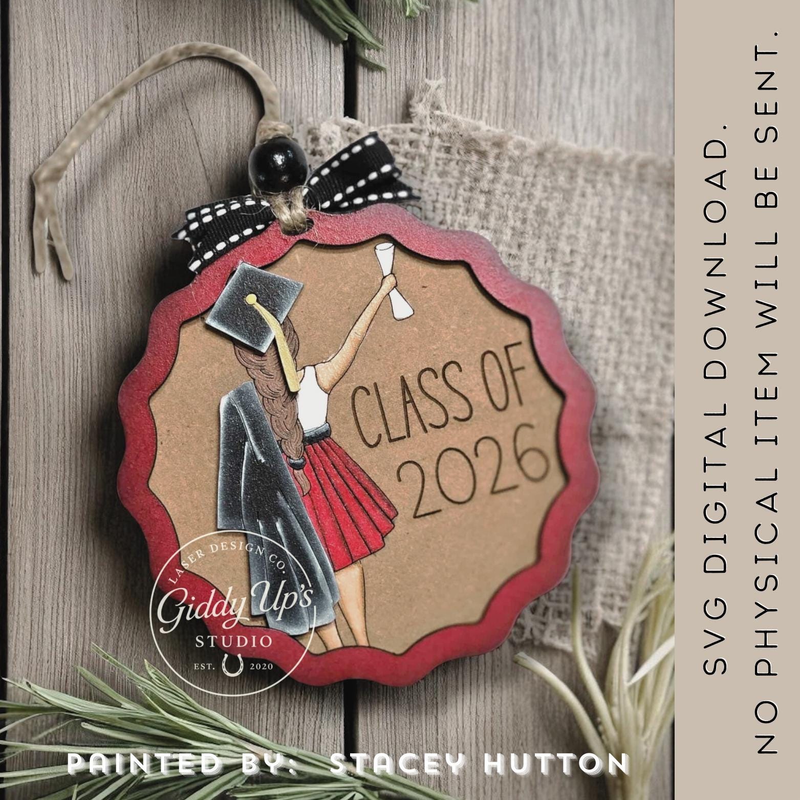 Class of 2026 Ornament SVG File Laser Cut Design | Personalized ...