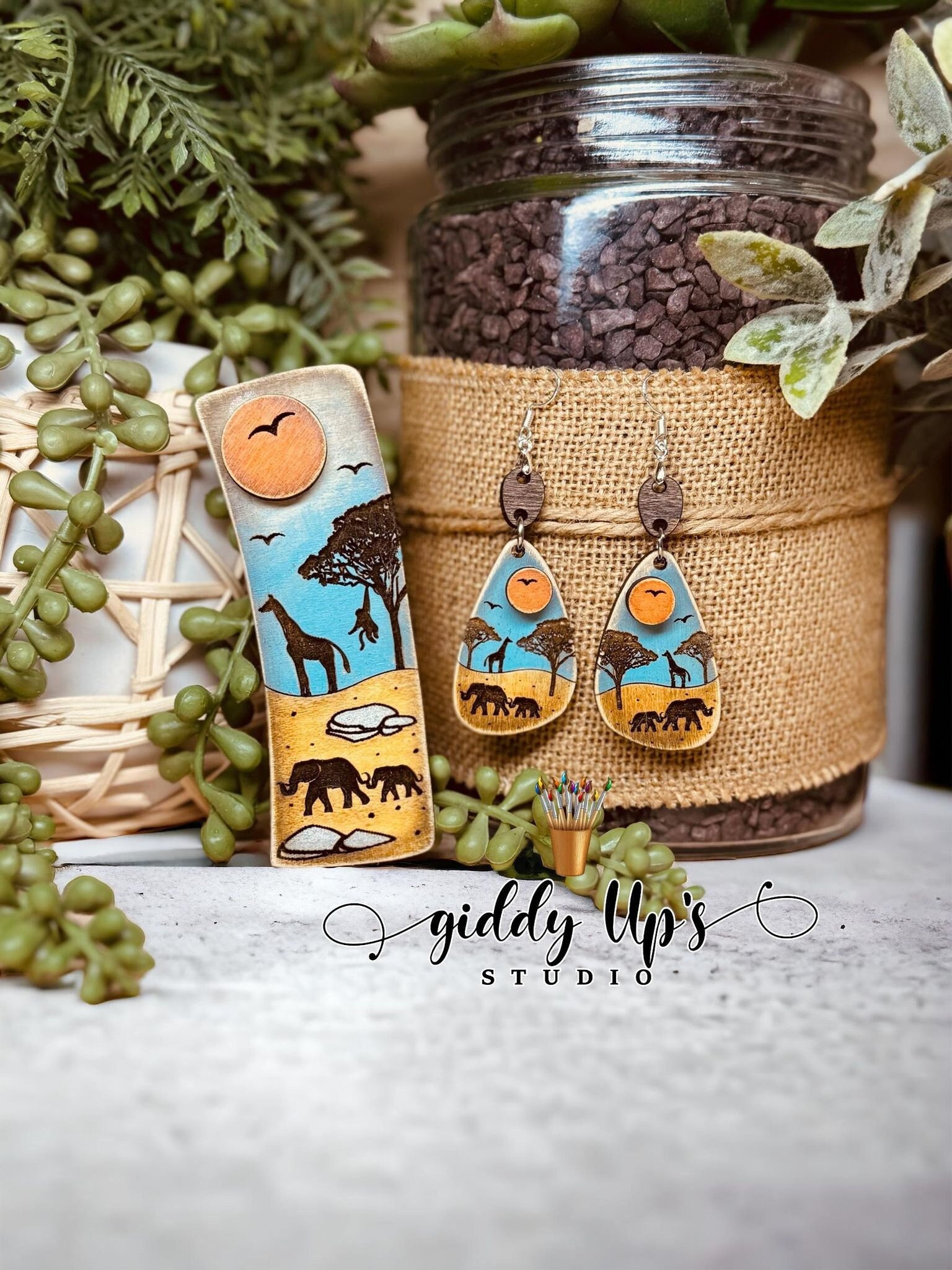 African Safari Earrings - Etsy