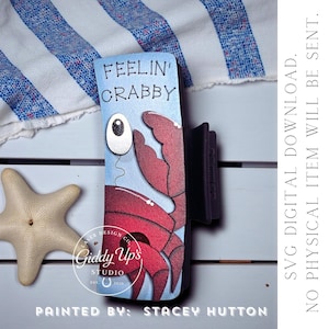 Crab Hair Clip SVG: Glowforge Laser Cut File 4"