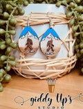 Big Foot Earring SVG File | Glowforge Bigfoot Earring SVG Design | GiddyUpsStudio | Big foot Earring Cut File | Glowforge Big Foot Cut File