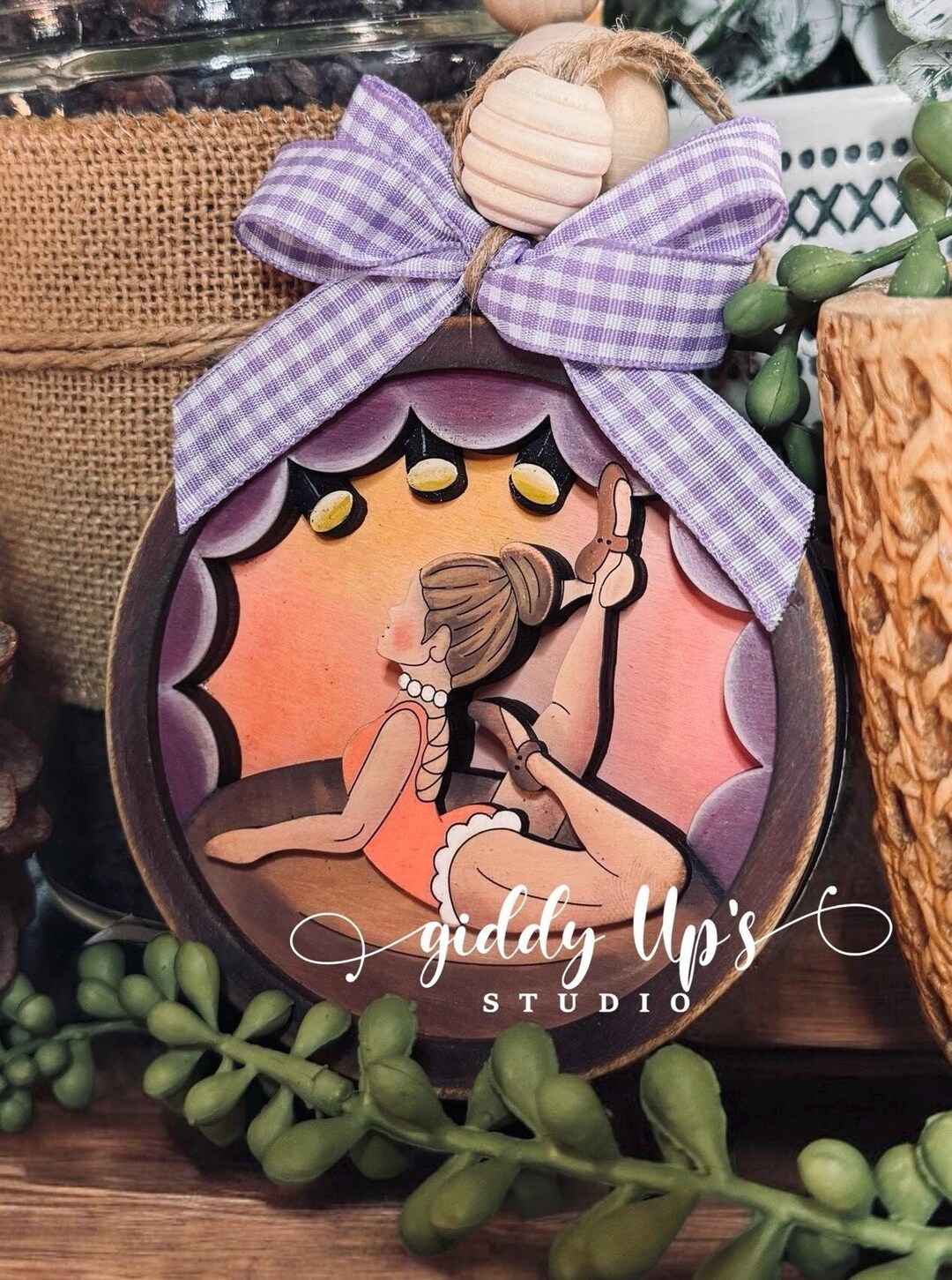 Gymnast Ornament SVG: Ballet Dance Mom Design, Sports Cut File