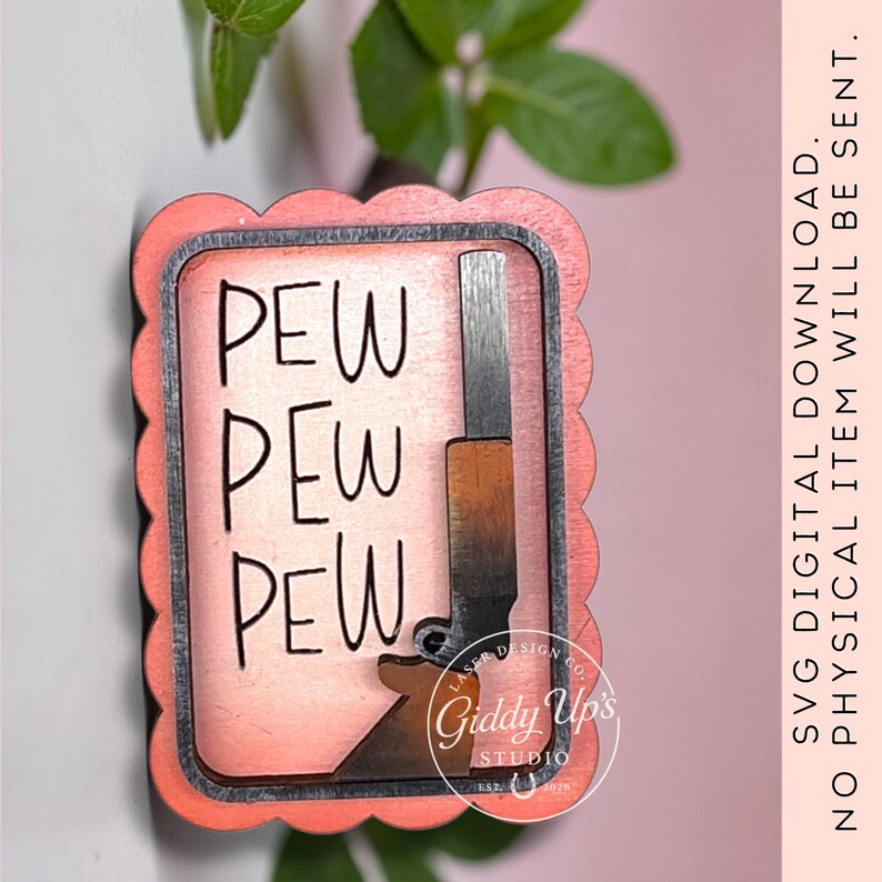 Pew Pew Magnet SVG File: Laser Cut Western Design (digital Download) - Etsy