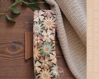 Gänseblümchen Blume Haarspange SVG-Datei: Laser Cut Design (Digitaler Download)