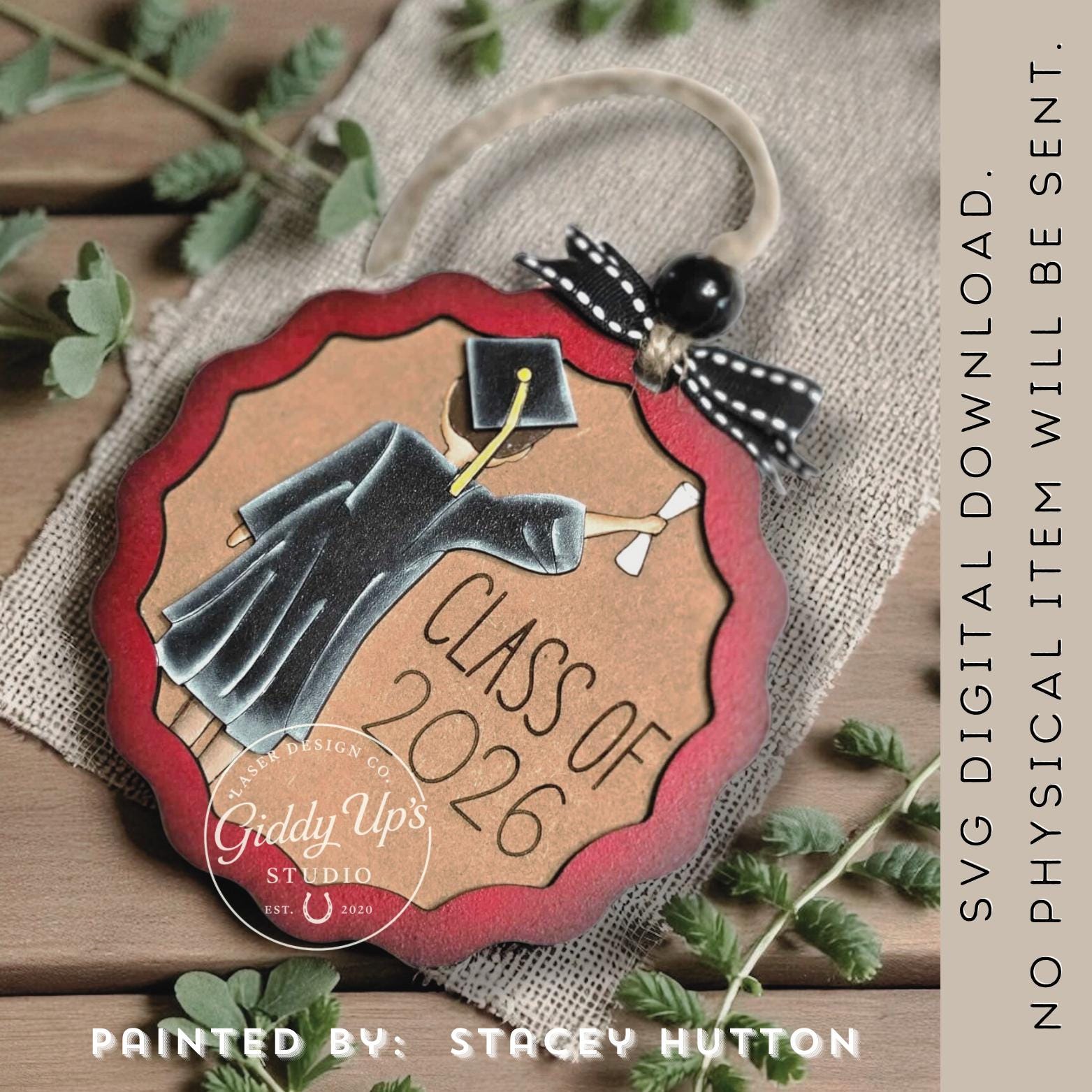Class of 2026 Ornament SVG: Laser Cut Graduation File | Giddyupsstudio ...