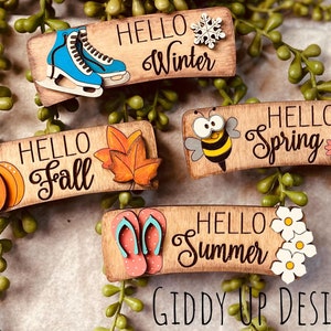 Hair Clip SVG Glowforge Designs | Spring Summer Winter Fall SVG Files | Laser Cut SVG Hair Clips | Hair Clip Bundle svg | GiddyUpsStudio