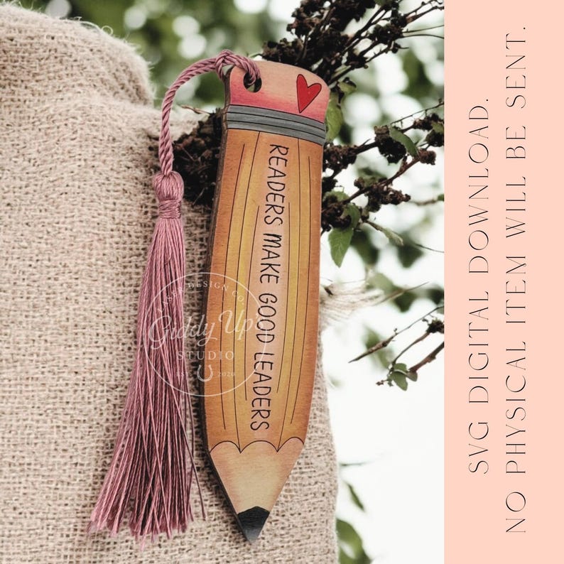 Pencil Teacher Bookmark SVG File: Laser Cut Glowforge Design - Etsy Canada