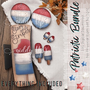 Pacchetto orecchini patriottici SVG / File orecchini SVG del 4 luglio / File orecchini SVG Glowforge / GiddyUpsStudio / File orecchini tagliati al laser