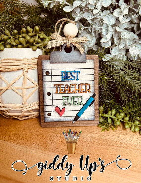 Teacher Ornament SVG File | Glowforge Christmas Gift (Digital Download)