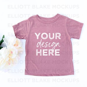 Mauve Mockup | Valentine Shirt Mockup | Pink Shirt Mockup | Kids Valentines Mockup | Toddler Shirt  | Bella Mauve Shirt | Mauve Flat Lay