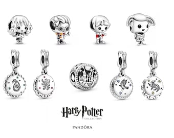 PANDORA Harry Potter Charms - Silver Sterling Harry Potter Hogwarts Ron Hermione Movie Bead Charms - Charms Fits Pandora Bracelets UK