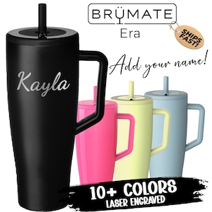 Personalized Brumate Era 40oz Tumbler Travel Mug, Custom Name Laser Engraved Unique Cute Gift Idea for Best Friend, Coworker, BFF, Christmas