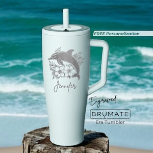 Dolphin Gifts for Women Brumate Era Tumbler Travel Mug, Beach Ocean Theme, Dolphin Lover Gift for Wife, Best Friend, Mom, Her, Sister, Her