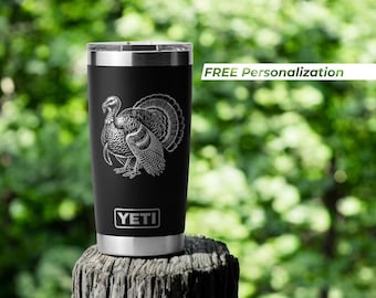 Turkey Hunting Gifts for Men Him Personalized Tumbler for Turkey Hunters, Personalized Tumbler for Men, Him, Dad, Father's Day Gifts, Cup
