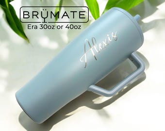 Personalized Brumate Era Tumbler Handle Travel Mug, Custom Name Engraved Unique Cute Gift Idea for Best Friend, Coworker, BFF, Christmas