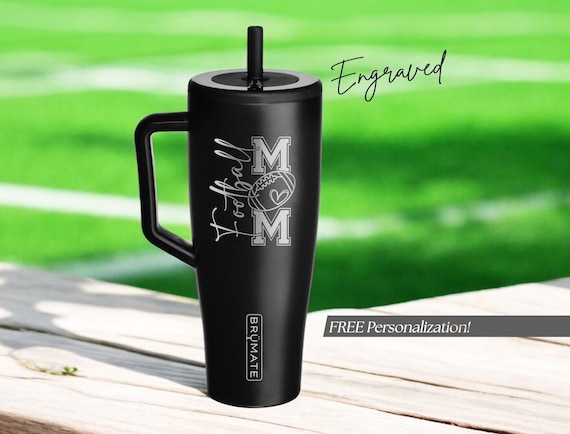 Football Mom Gifts for Football Moms Club Sports Mom Tumbler With Handle and Straw Brumate Era Mother's Day, Birthday Gift Ideas Engraved