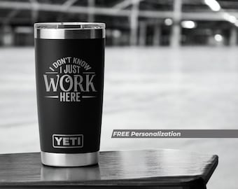 Funny Work Gifts for Men, Husband, Dad, Personalized Custom Tumbler Office Gift for Coworkers, Colleagues, Bosses, Him, Workplace Humor Gift