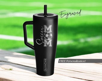 Soccer Mom Gifts for Soccer Moms Club Soccer Mom Tumbler With Handle and Straw Brumate Era Mother's Day, Birthday Gift Ideas Engraved