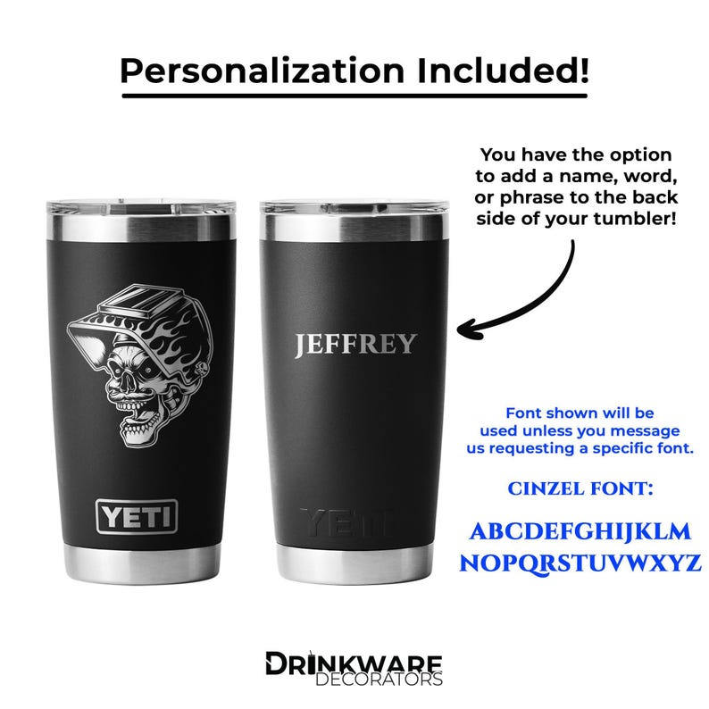 Welder Gifts for Men, Husband, Boyfriend, Dad, Personalized Engraved Tumbler Welding Gift for Him Metal Fabricators, Metalworker, Machinists image 3