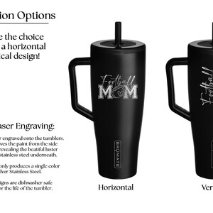Football Mom Gifts for Football Moms Club Sports Mom Tumbler With Handle and Straw Brumate Era Mother's Day, Birthday Gift Ideas Engraved image 4