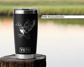 Duck Hunting Gifts for Men Him Personalized Tumbler for Wood Duck Hunter Gift Personalized Tumbler for Him, Dad, Father's Day, Waterfowl