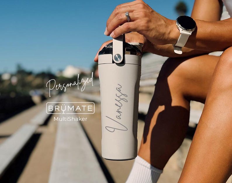 Personalized Name Brumate Multishaker Shaker Bottle Cup Workout Gym Gifts for Men Women Him - Engraved Stainless Steel Protein Shakers image 1