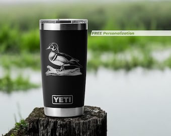 Duck Hunting Gifts for Men Him Personalized Tumbler for Wood Duck Hunter, Personalized Tumbler for Men, Him, Dad, Fathers Day, Engraved