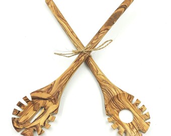 Handcrafted Olive Wood Pasta Scoop: Italian Kitchen Utensil | 1pc
