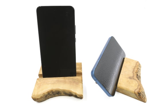 Cell Phone Holder Made of Olive Wood 